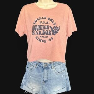 Set Jean Shorts 8 & Crop T-Shirt Large